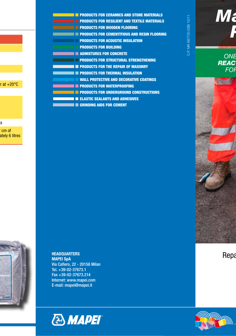 Техническое описание MAPE-ASPHALT REPAIR 0/8
