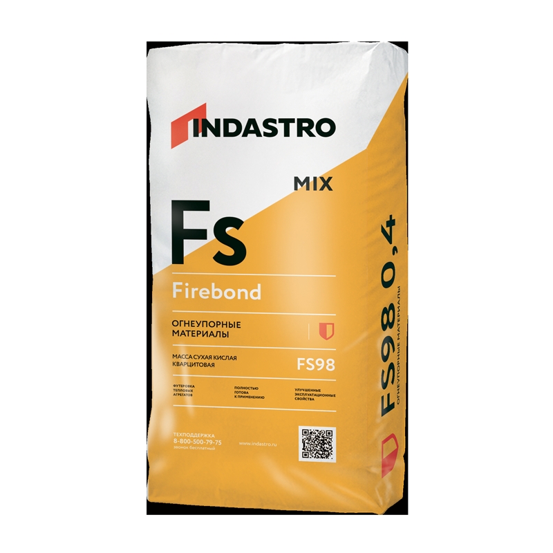 Indastro Firebond МIX FS98 0,4 Масса сухая кислая кварцитовая