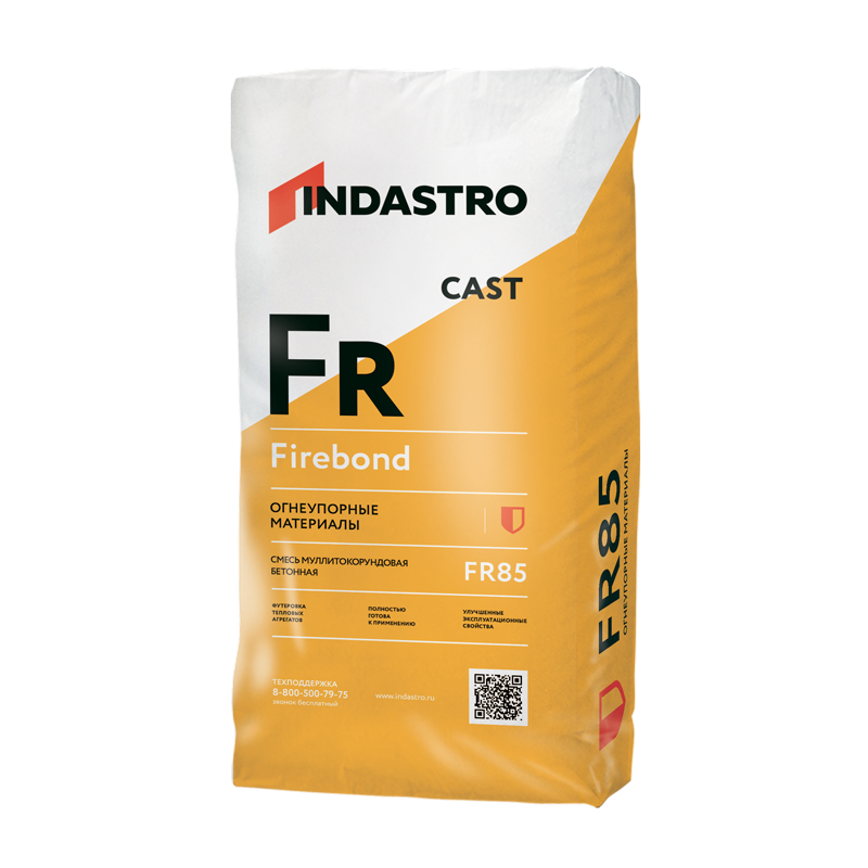 Смесь муллитокорундовая бетонная Indastro Firebond Cast FR85