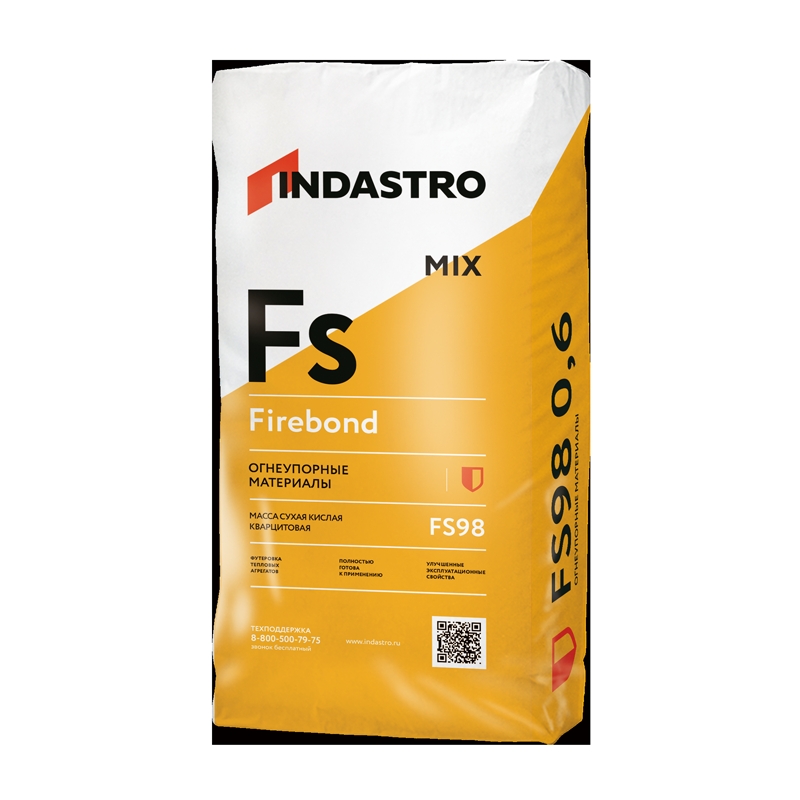 Indastro Firebond МIX FS98 0,6 Масса сухая кислая кварцитовая