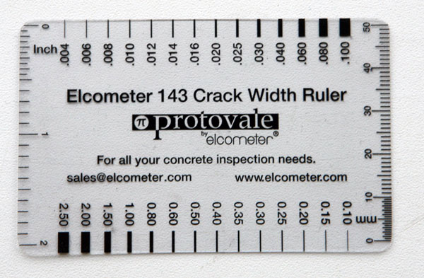 Линейка для расчета ширины трещин в бетоне Elcometer 143