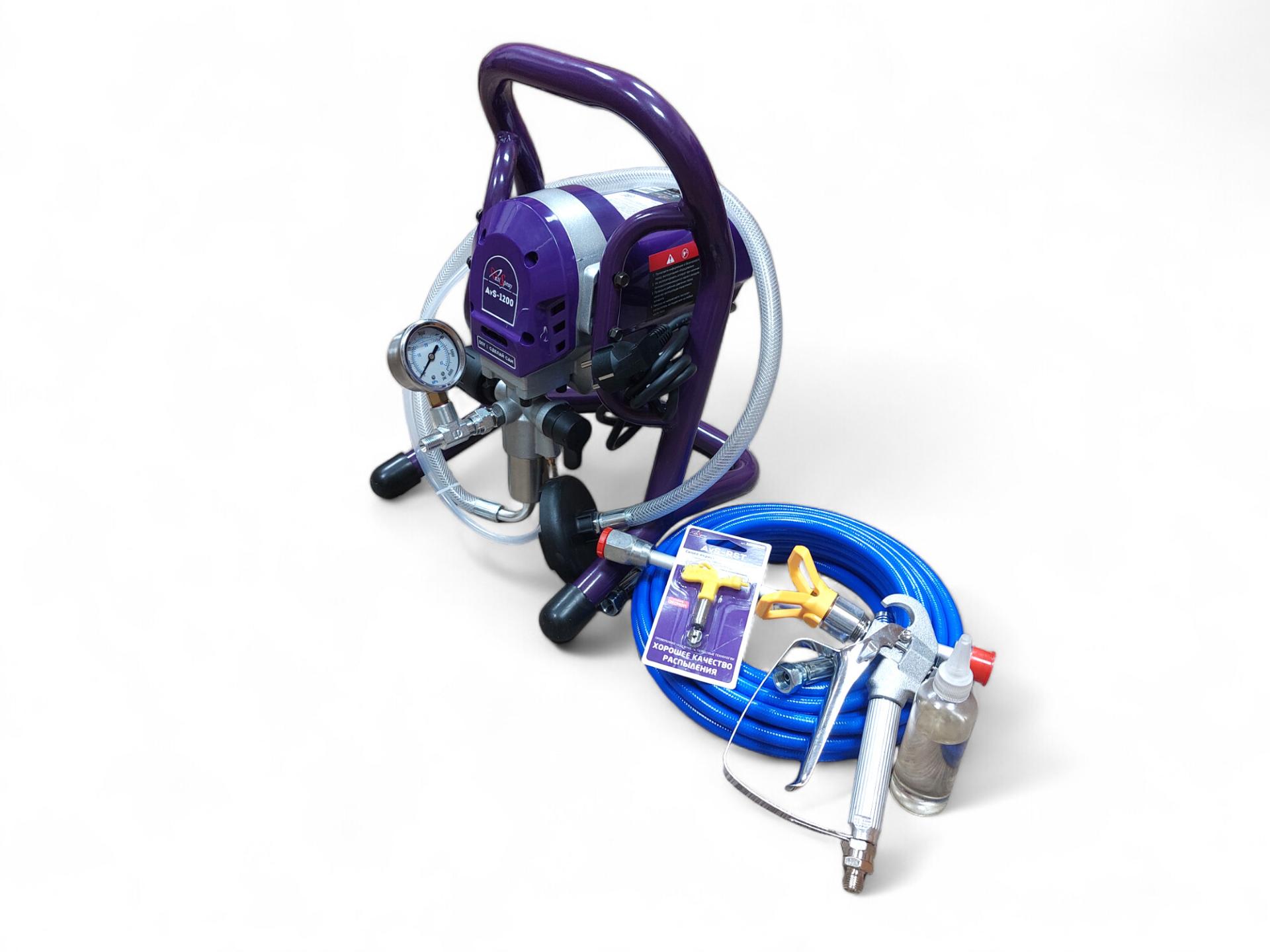 Аппарат окрасочный AktiSpray AvS-1200, комплект (1,2 л/мин, 200 бар, 750 Вт, 220 В, 50 Гц)
