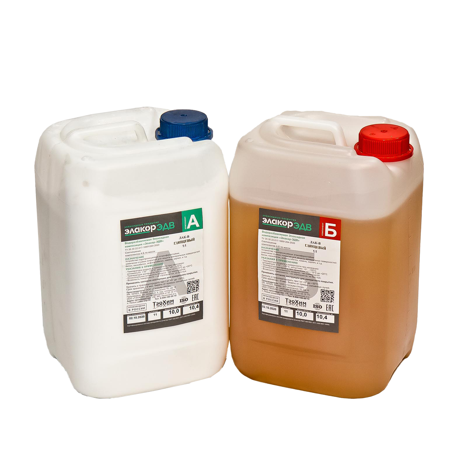 Элакор-ЭДВ Лак-В Глянцевый паропроницаемый водно-эпоксидный лак
