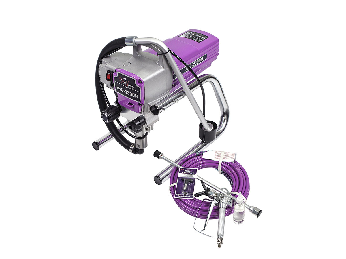 Аппарат окрасочный AktiSpray AvS-2300N, комплект (2,3 л/мин, 220 бар, 1300 Вт, 220 В, 50 Гц)