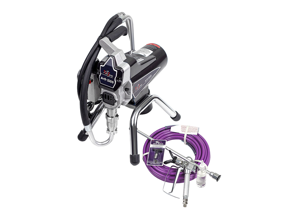 Аппарат окрасочный AktiSpray AvS-2100, комплект (2,1 л/мин, 220 бар, 1300 Вт, 220 В, 50 Гц)