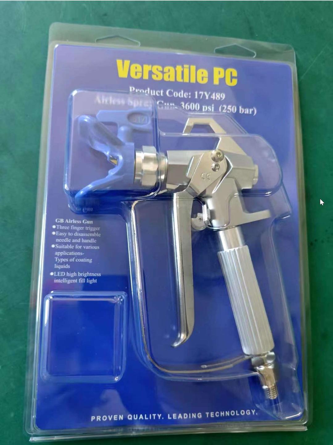 Пистолет окрасочный Versatile PC 17Y489 комплект G5 (250 бар, соплодержатель RAC5, сопло RAC5 517, вращающаяся головка)