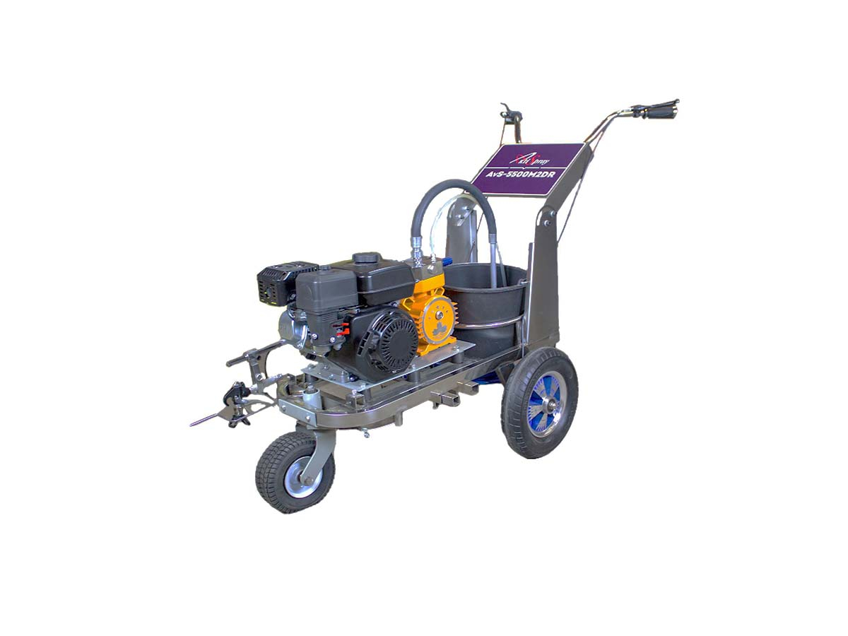 Разметочная машина AktiSpray AvS-5500M2DR, комплект на 1 пистолет (5,5 л/мин, 250 бар, бензин)