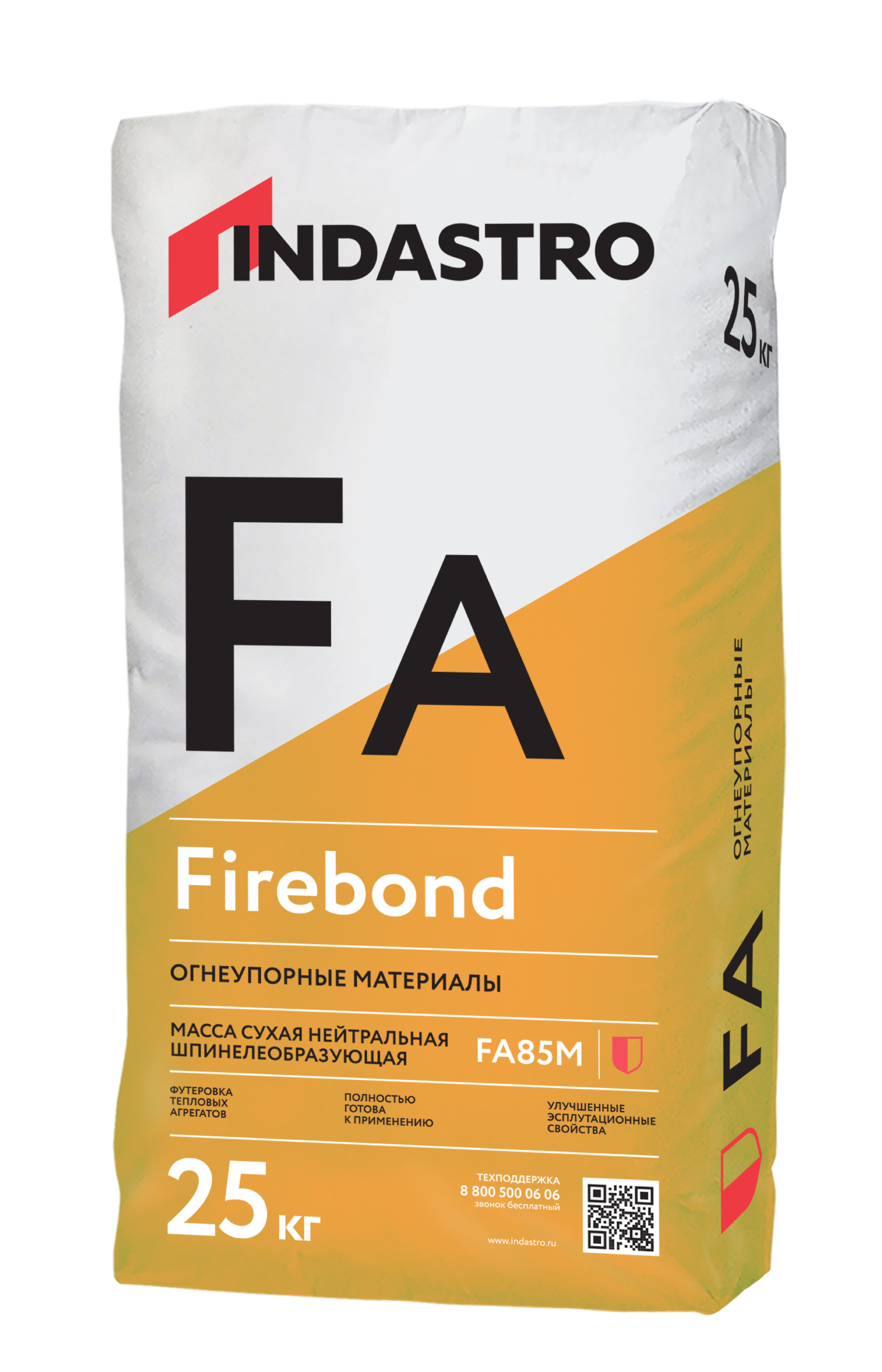 Масса сухая нейтральная шпинелеобразующая Indastro Firebond MIX FА85M
